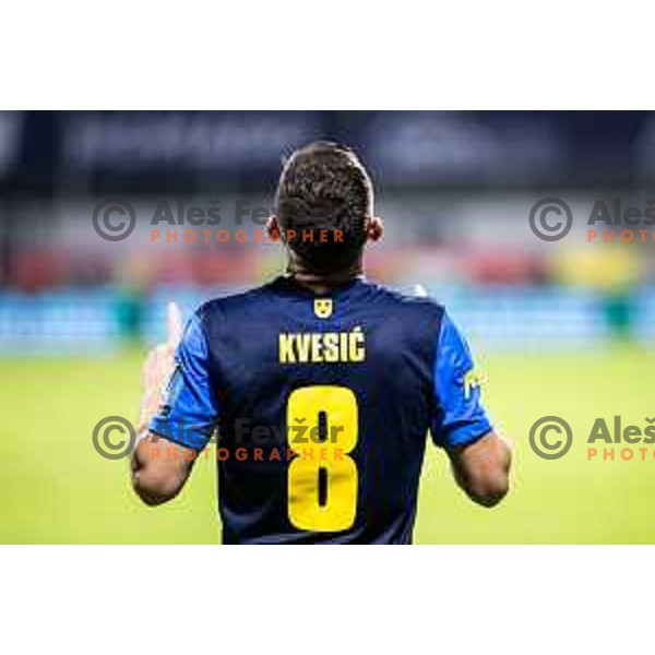 Mario Kvesic celebrates goal during UEFA Conference League 2025/26 qualification football match between NK Celje (SLO) and FC Lugano (SUI) in Stadion z’dezele, Celje, Slovenia on August 14, 2025. Photo: Jure Banfi