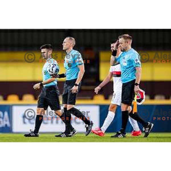 in action during Prva liga Telemach 2025/2026 football match between Kalcer Radomlje and Primorje in Domzale, Slovenia on August 15, 2025