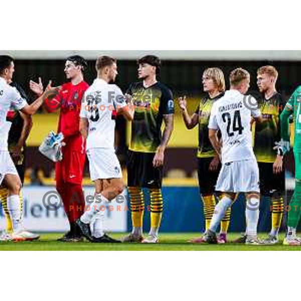 in action during Prva liga Telemach 2025/2026 football match between Kalcer Radomlje and Primorje in Domzale, Slovenia on August 15, 2025