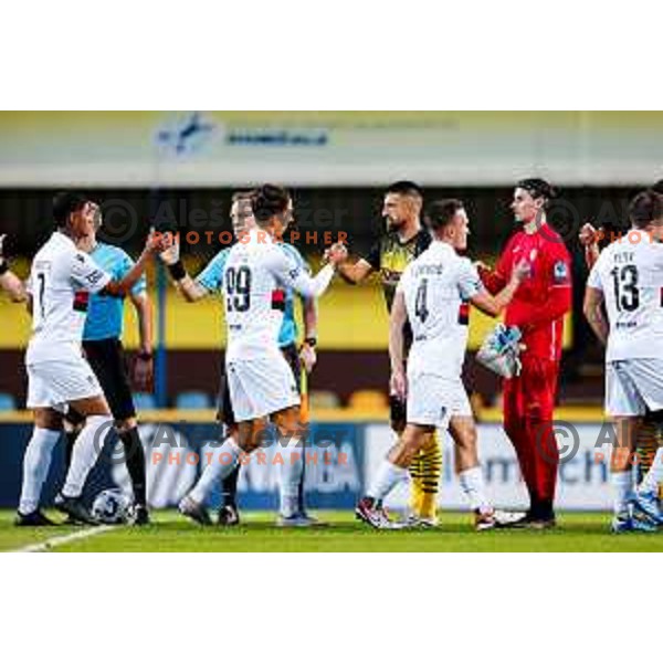 Haris Kadric in action during Prva liga Telemach 2025/2026 football match between Kalcer Radomlje and Primorje in Domzale, Slovenia on August 15, 2025