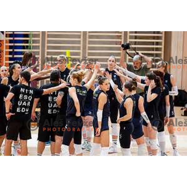 of Slovenia Women\'s National Volleyball team during preparation match between Slovenia and Belgium in Ljubljana, Slovenia on August 16, 2025