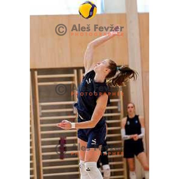 of Slovenia Women\'s National Volleyball team during preparation match between Slovenia and Belgium in Ljubljana, Slovenia on August 16, 2025