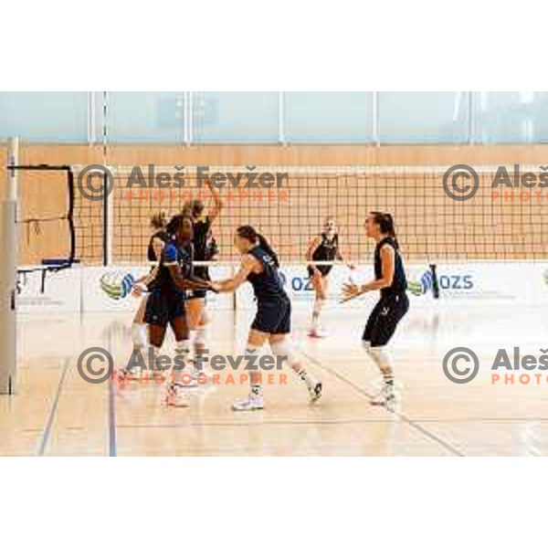 of Slovenia Women\'s National Volleyball team during preparation match between Slovenia and Belgium in Ljubljana, Slovenia on August 16, 2025