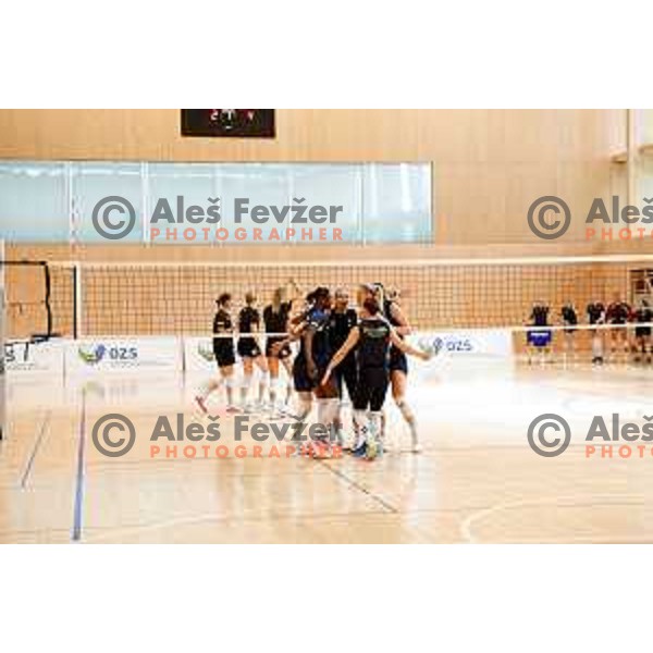 of Slovenia Women\'s National Volleyball team during preparation match between Slovenia and Belgium in Ljubljana, Slovenia on August 16, 2025
