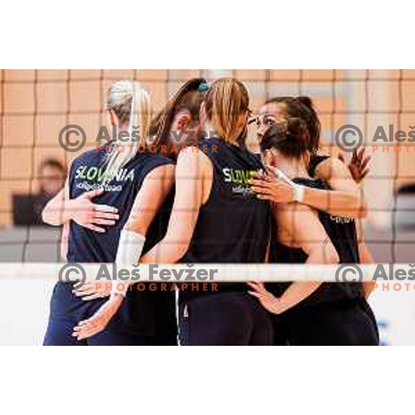 of Slovenia Women\'s National Volleyball team during preparation match between Slovenia and Belgium in Ljubljana, Slovenia on August 16, 2025