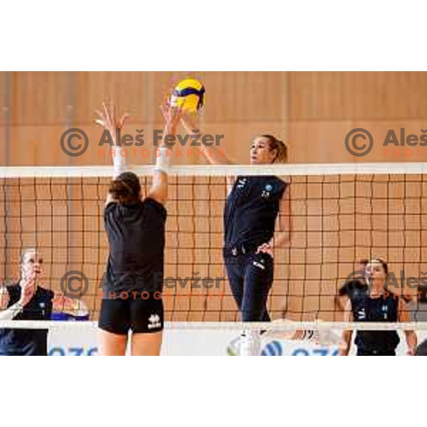 of Slovenia Women\'s National Volleyball team during preparation match between Slovenia and Belgium in Ljubljana, Slovenia on August 16, 2025