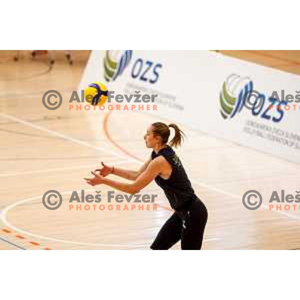 of Slovenia Women\'s National Volleyball team during preparation match between Slovenia and Belgium in Ljubljana, Slovenia on August 16, 2025
