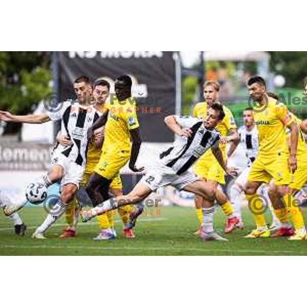 in action during Prva liga Telemach 2025/26 football match between NS Mura and NK Domzale in Fazanerija, Murska Sobota, Slovenia on August 16, 2025. Photo: Jure Banfi