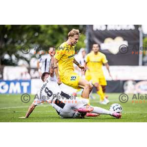 Luka Bobicanec in action during Prva liga Telemach 2025/26 football match between NS Mura and NK Domzale in Fazanerija, Murska Sobota, Slovenia on August 16, 2025. Photo: Jure Banfi
