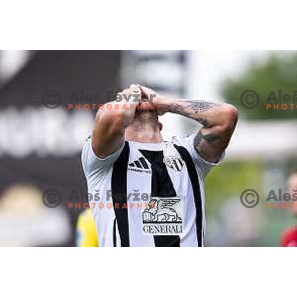 Dario Vizinger disappointed during Prva liga Telemach 2025/26 football match between NS Mura and NK Domzale in Fazanerija, Murska Sobota, Slovenia on August 16, 2025. Photo: Jure Banfi
