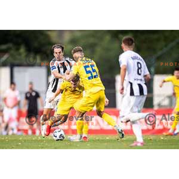 in action during Prva liga Telemach 2025/26 football match between NS Mura and NK Domzale in Fazanerija, Murska Sobota, Slovenia on August 16, 2025. Photo: Jure Banfi