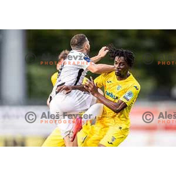Nino Kouter in action during Prva liga Telemach 2025/26 football match between NS Mura and NK Domzale in Fazanerija, Murska Sobota, Slovenia on August 16, 2025. Photo: Jure Banfi