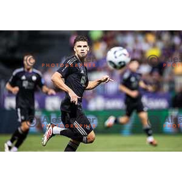 Omar Rekik during Prva liga Telemach 2025/26 football match between NK Maribor and NK Bravo Big Bang in Ljudski vrt, Maribor, Slovenia on August 16, 2025. Photo: Jure Banfi