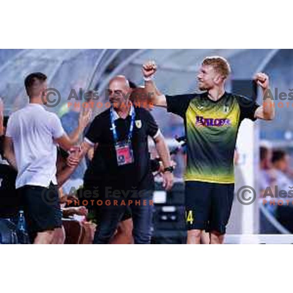 Matej Malensek in action during Prva liga Telemach 2025/2026 football match between Kalcer Radomlje and Primorje in Domzale, Slovenia on August 15, 2025