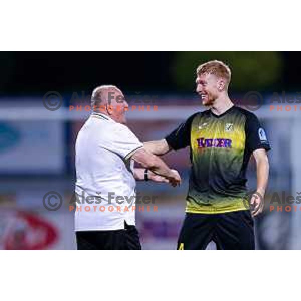 Matej Malensek in action during Prva liga Telemach 2025/2026 football match between Kalcer Radomlje and Primorje in Domzale, Slovenia on August 15, 2025