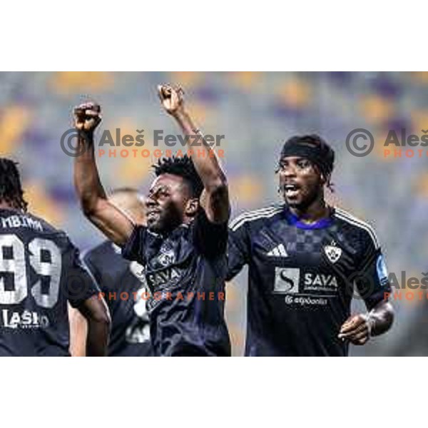 Eric Taylor celebrates goal during Prva liga Telemach 2025/26 football match between NK Maribor and NK Bravo Big Bang in Ljudski vrt, Maribor, Slovenia on August 16, 2025. Photo: Jure Banfi