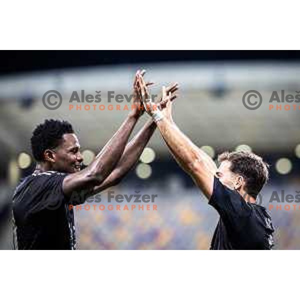Benjamin Tetteh celebrates goal during Prva liga Telemach 2025/26 football match between NK Maribor and NK Bravo Big Bang in Ljudski vrt, Maribor, Slovenia on August 16, 2025. Photo: Jure Banfi
