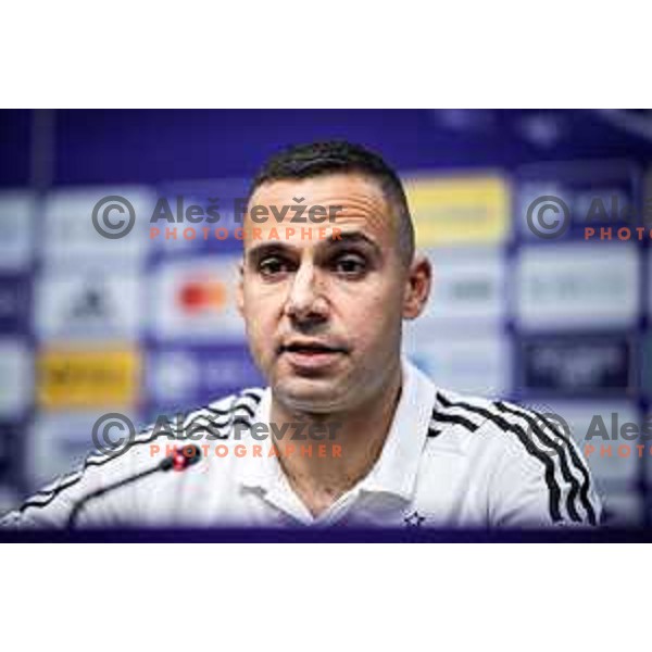 Tugberk Tanrivermis, head coach of NK Maribor at the press conference after Prva liga Telemach 2025/26 football match between NK Maribor and NK Bravo Big Bang in Ljudski vrt, Maribor, Slovenia on August 16, 2025. Photo: Jure Banfi