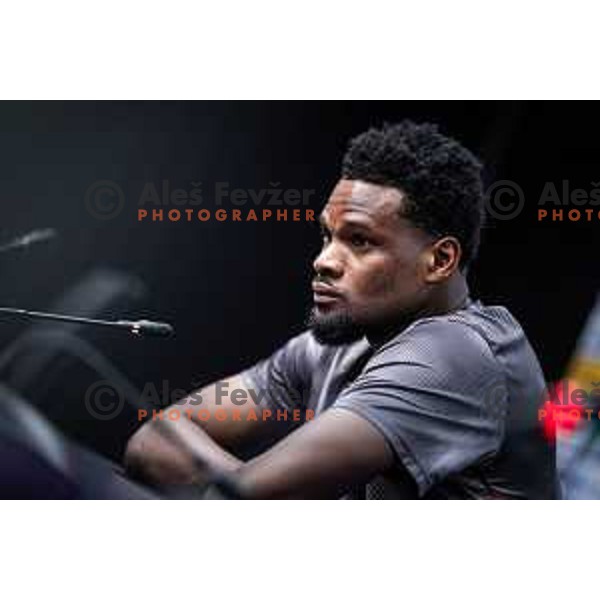 Benjamin Tetteh at the press conference after Prva liga Telemach 2025/26 football match between NK Maribor and NK Bravo Big Bang in Ljudski vrt, Maribor, Slovenia on August 16, 2025. Photo: Jure Banfi