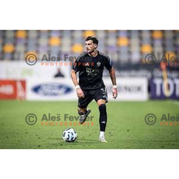 Cedomir Bumbic in action during Prva liga Telemach 2025/26 football match between NK Maribor and NK Bravo Big Bang in Ljudski vrt, Maribor, Slovenia on August 16, 2025. Photo: Jure Banfi