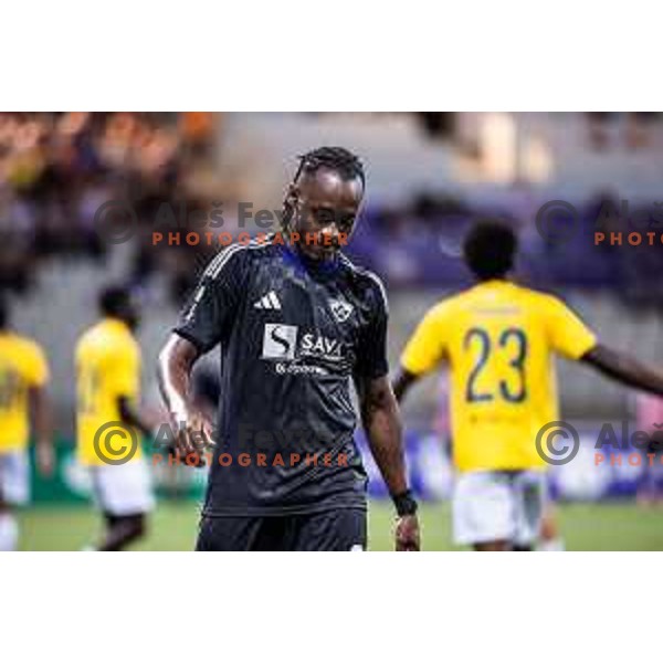 Patrick Orphe Mbina in action during Prva liga Telemach 2025/26 football match between NK Maribor and NK Bravo Big Bang in Ljudski vrt, Maribor, Slovenia on August 16, 2025. Photo: Jure Banfi