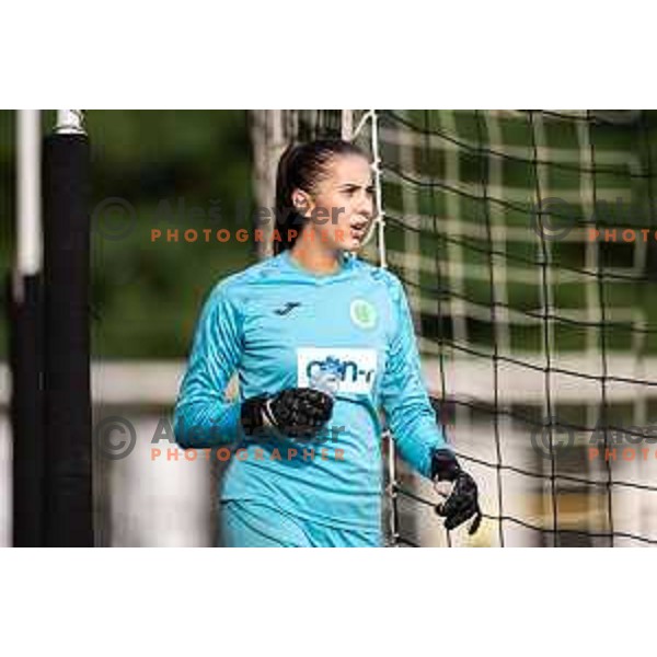Ajsa Kalac in action during Zenska nogometna liga Triglav 2025/26 women football match between ZNK Mura Nona and ZNK Olimpija in Fazanerija, Murska Sobota, Slovenia on August 17, 2025. Photo: Jure Banfi