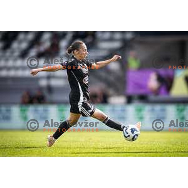 Yana Malakhova in action during Zenska nogometna liga Triglav 2025/26 women football match between ZNK Mura Nona and ZNK Olimpija in Fazanerija, Murska Sobota, Slovenia on August 17, 2025. Photo: Jure Banfi