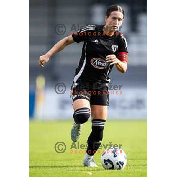 Spela Kolbl in action during Zenska nogometna liga Triglav 2025/26 women football match between ZNK Mura Nona and ZNK Olimpija in Fazanerija, Murska Sobota, Slovenia on August 17, 2025. Photo: Jure Banfi