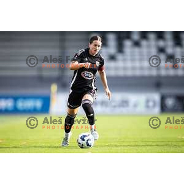 Spela Kolbl in action during Zenska nogometna liga Triglav 2025/26 women football match between ZNK Mura Nona and ZNK Olimpija in Fazanerija, Murska Sobota, Slovenia on August 17, 2025. Photo: Jure Banfi