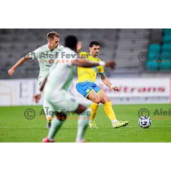 in action during Prva liga Telemach 2025/2026 football match between Olimpija and Koper in SRC Stozice, Ljubljana, Slovenia on August 17, 2025