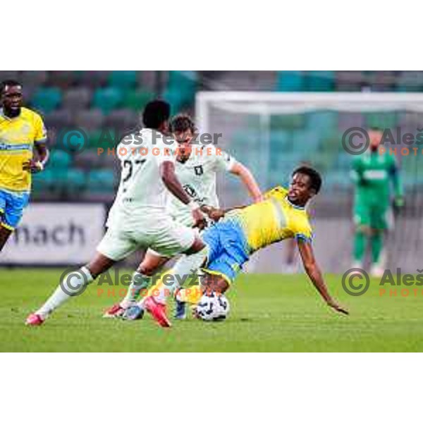 in action during Prva liga Telemach 2025/2026 football match between Olimpija and Koper in SRC Stozice, Ljubljana, Slovenia on August 17, 2025