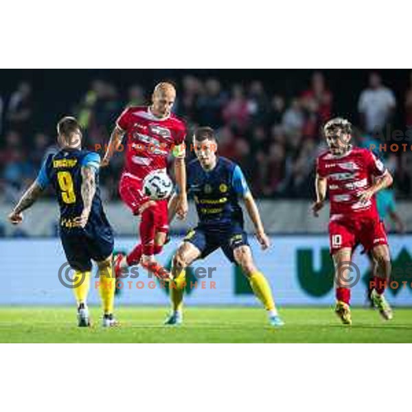 Tomislav Jagic in action during Prva liga Telemach 2025/26 football match between NK Aluminij and NK Celje in Kidricevo, Slovenia on August 17, 2025. Photo: Jure Banfi