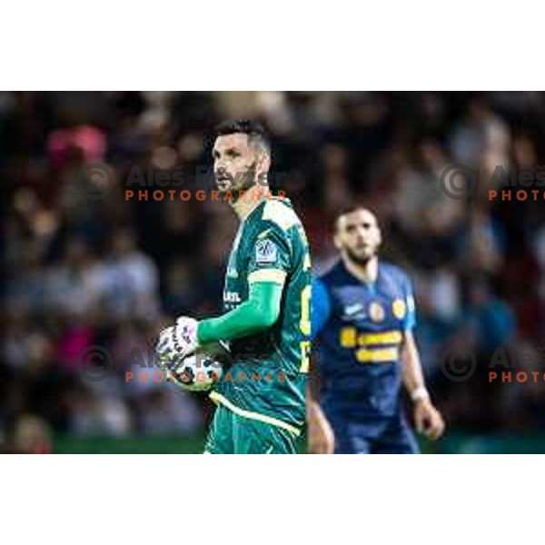 Matjaz Rozman in action during Prva liga Telemach 2025/26 football match between NK Aluminij and NK Celje in Kidricevo, Slovenia on August 17, 2025. Photo: Jure Banfi