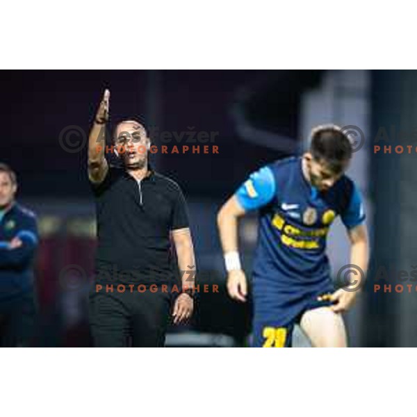 in action during Prva liga Telemach 2025/26 football match between NK Aluminij and NK Celje in Kidricevo, Slovenia on August 17, 2025. Photo: Jure Banfi