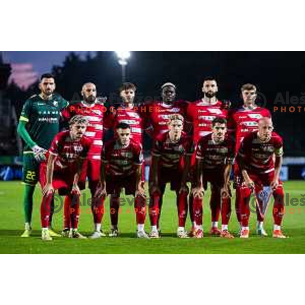 NK Aluminij starting eleven during Prva liga Telemach 2025/26 football match between NK Aluminij and NK Celje in Kidricevo, Slovenia on August 17, 2025. Photo: Jure Banfi