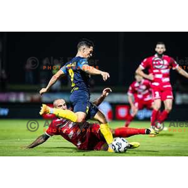 in action during Prva liga Telemach 2025/26 football match between NK Aluminij and NK Celje in Kidricevo, Slovenia on August 17, 2025. Photo: Jure Banfi
