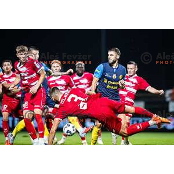 in action during Prva liga Telemach 2025/26 football match between NK Aluminij and NK Celje in Kidricevo, Slovenia on August 17, 2025. Photo: Jure Banfi