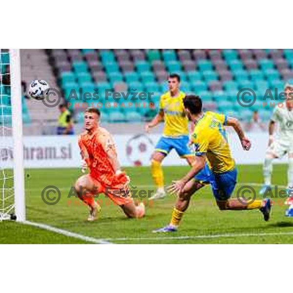 during Prva liga Telemach 2025/2026 football match between Olimpija and Koper in SRC Stozice, Ljubljana, Slovenia on August 17, 2025