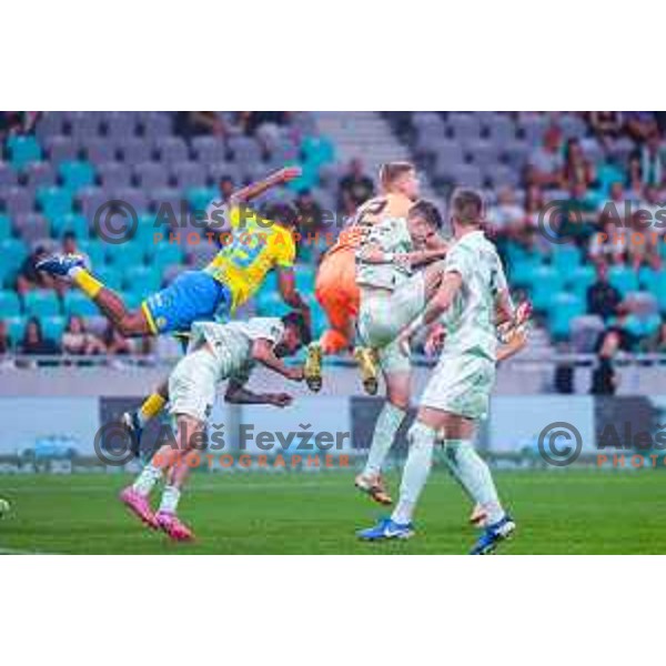 Agustin Doffo in action during Prva liga Telemach 2025/2026 football match between Olimpija and Koper in SRC Stozice, Ljubljana, Slovenia on August 17, 2025