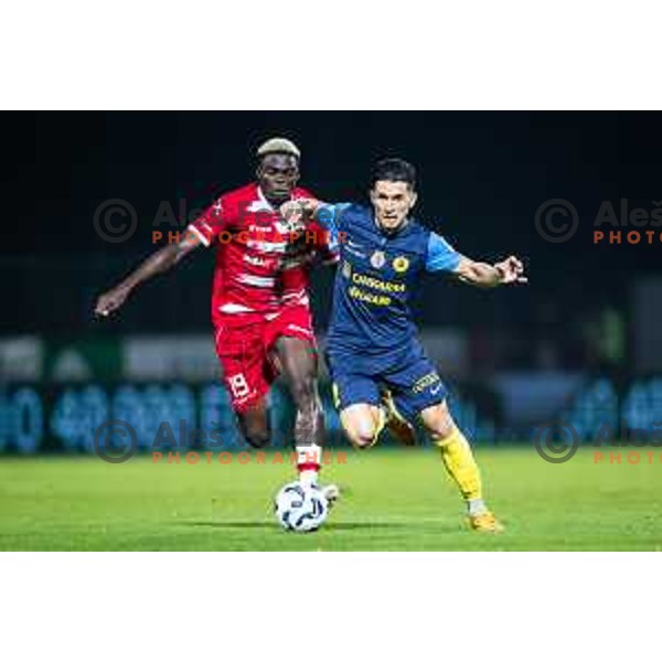 in action during Prva liga Telemach 2025/26 football match between NK Aluminij and NK Celje in Kidricevo, Slovenia on August 17, 2025. Photo: Jure Banfi