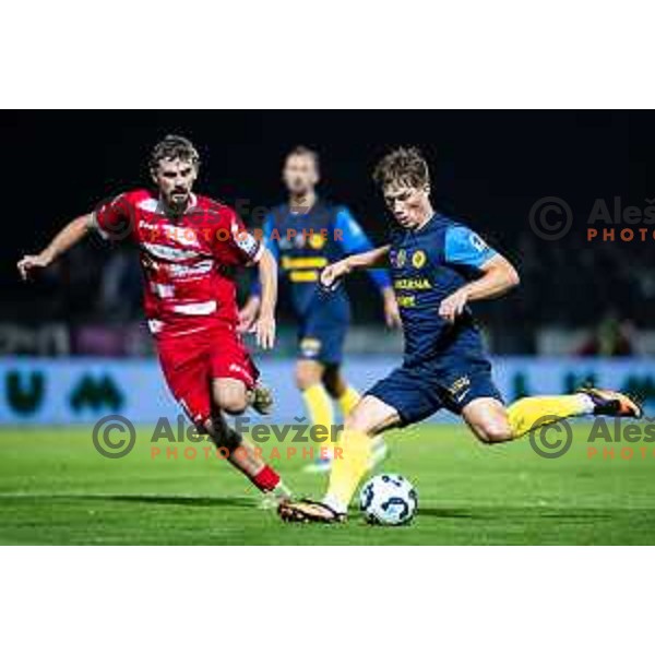 in action during Prva liga Telemach 2025/26 football match between NK Aluminij and NK Celje in Kidricevo, Slovenia on August 17, 2025. Photo: Jure Banfi