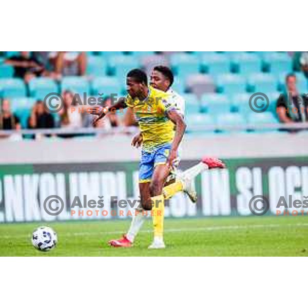 Ahmed Sidibe of Koper in action during Prva liga Telemach 2025/2026 football match between Olimpija and Koper in SRC Stozice, Ljubljana, Slovenia on August 17, 2025
