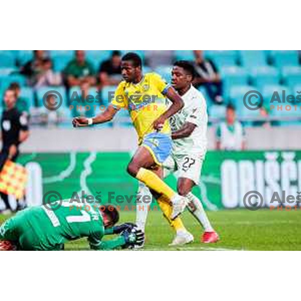 Ahmed Sidibe of Koper in action during Prva liga Telemach 2025/2026 football match between Olimpija and Koper in SRC Stozice, Ljubljana, Slovenia on August 17, 2025