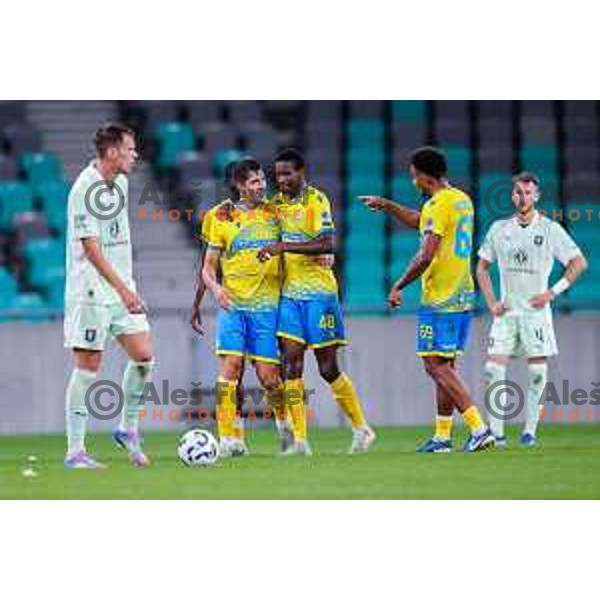 Deni Juric in action during Prva liga Telemach 2025/2026 football match between Olimpija and Koper in SRC Stozice, Ljubljana, Slovenia on August 17, 2025