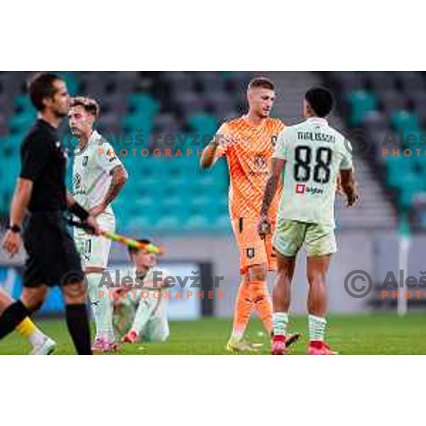 during Prva liga Telemach 2025/2026 football match between Olimpija and Koper in SRC Stozice, Ljubljana, Slovenia on August 17, 2025