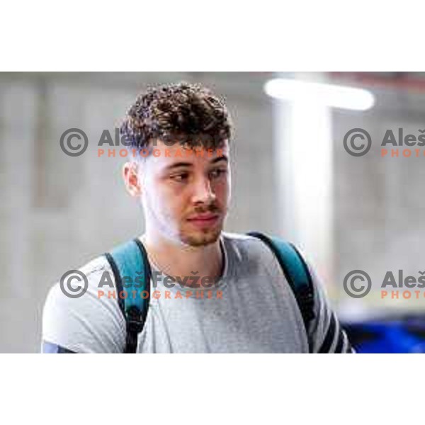 of Cedevita Olimpija during media meeting before departure to summer preparation camp in Kranjska gora at SRC Stozice, Ljubljana, Slovenia on August 18, 2025