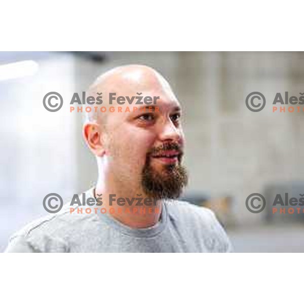 of Cedevita Olimpija during media meeting before departure to summer preparation camp in Kranjska gora at SRC Stozice, Ljubljana, Slovenia on August 18, 2025