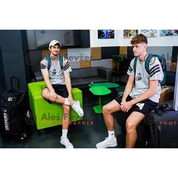 of Cedevita Olimpija during media meeting before departure to summer preparation camp in Kranjska gora at SRC Stozice, Ljubljana, Slovenia on August 18, 2025
