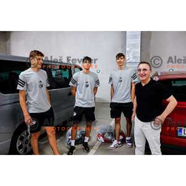 of Cedevita Olimpija during media meeting before departure to summer preparation camp in Kranjska gora at SRC Stozice, Ljubljana, Slovenia on August 18, 2025