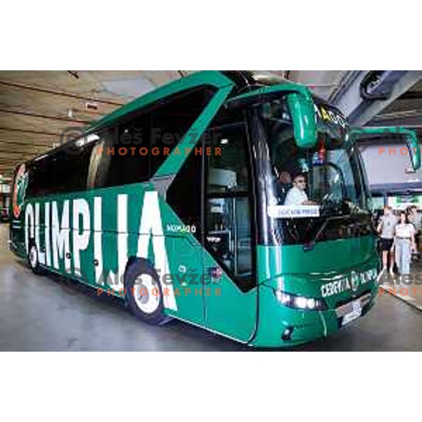 of Cedevita Olimpija during media meeting before departure to summer preparation camp in Kranjska gora at SRC Stozice, Ljubljana, Slovenia on August 18, 2025